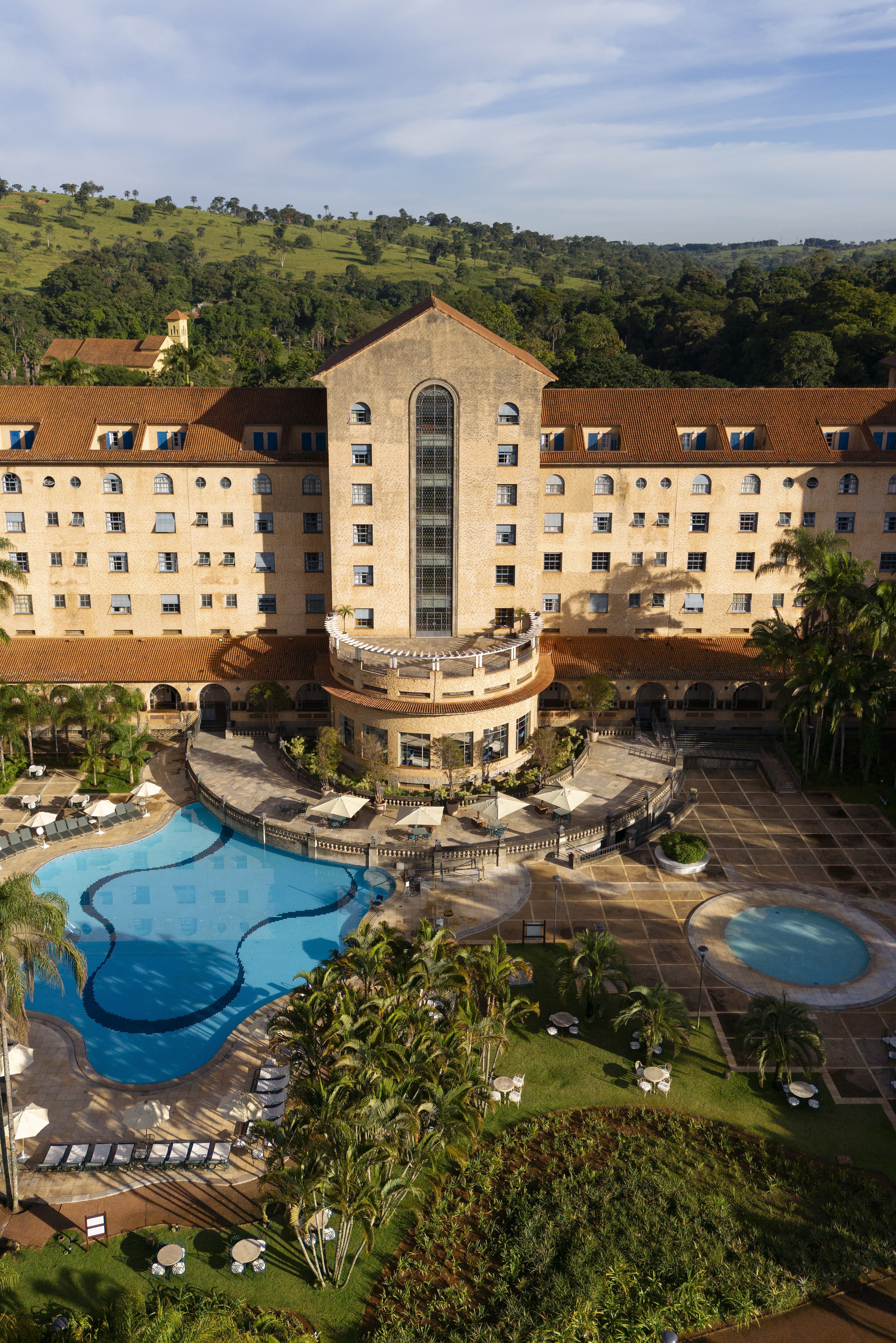 vista aerea do grande hotel