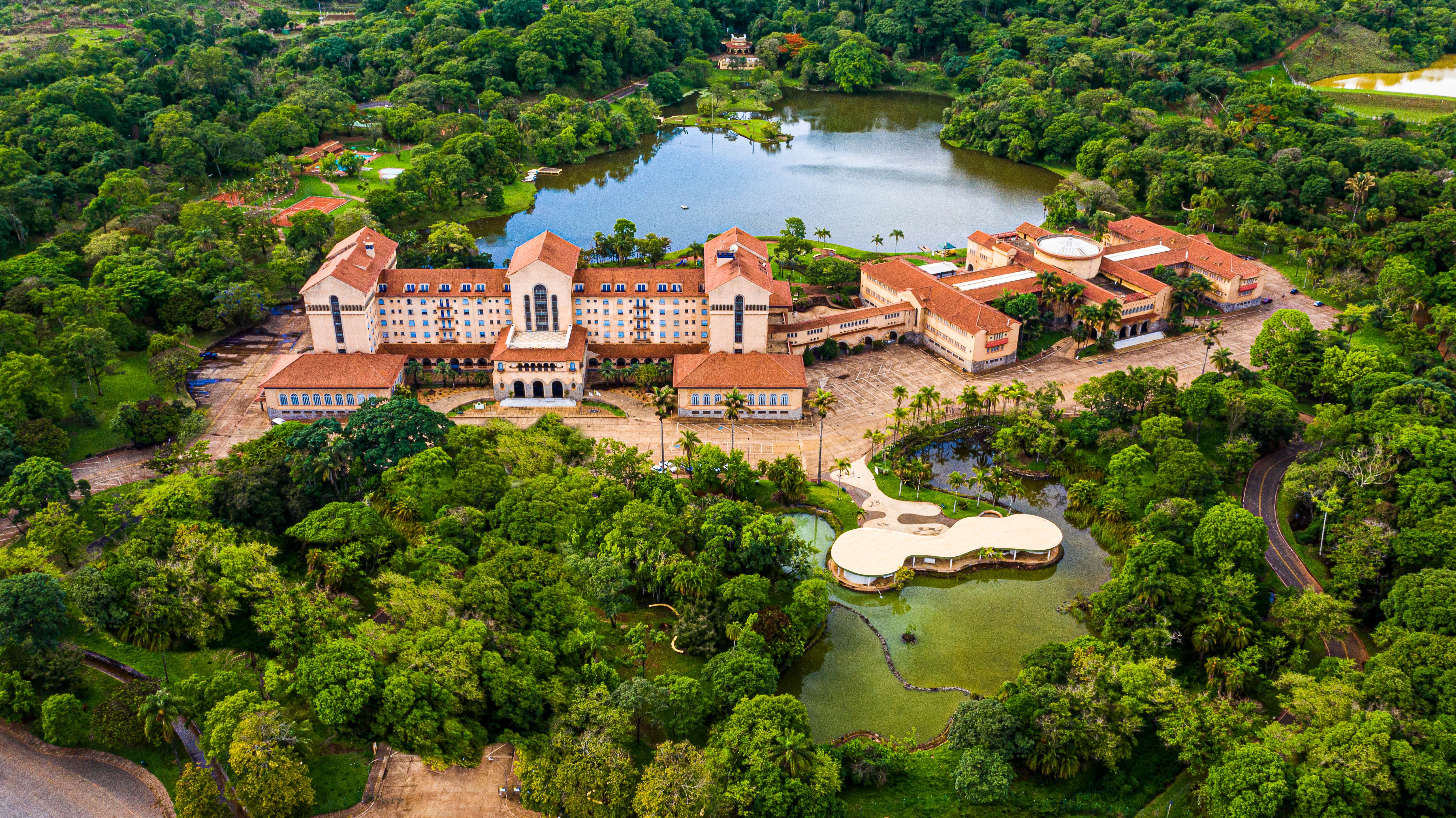 vista aérea do Grande Hotel de Araxá