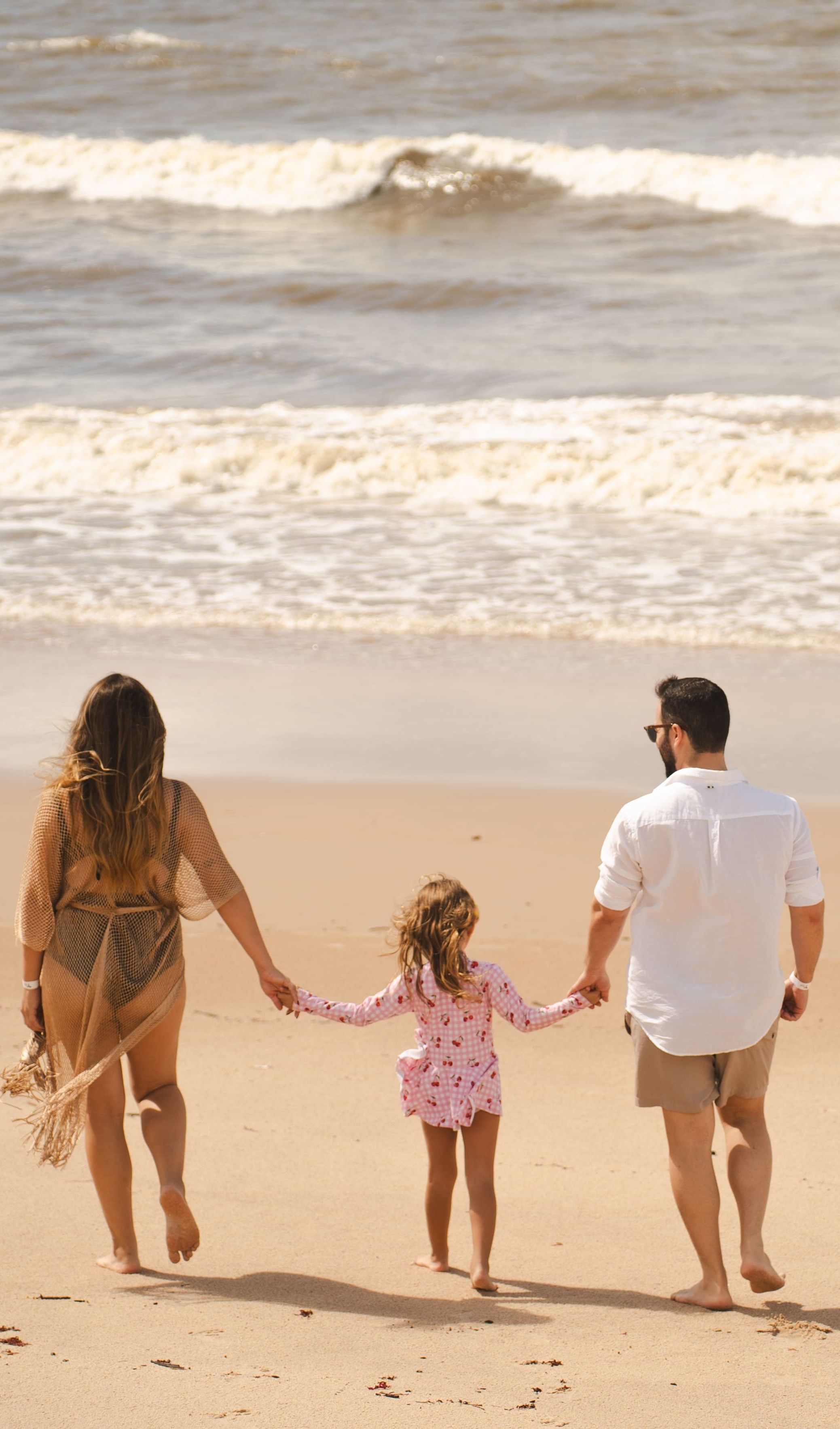 familia na praia