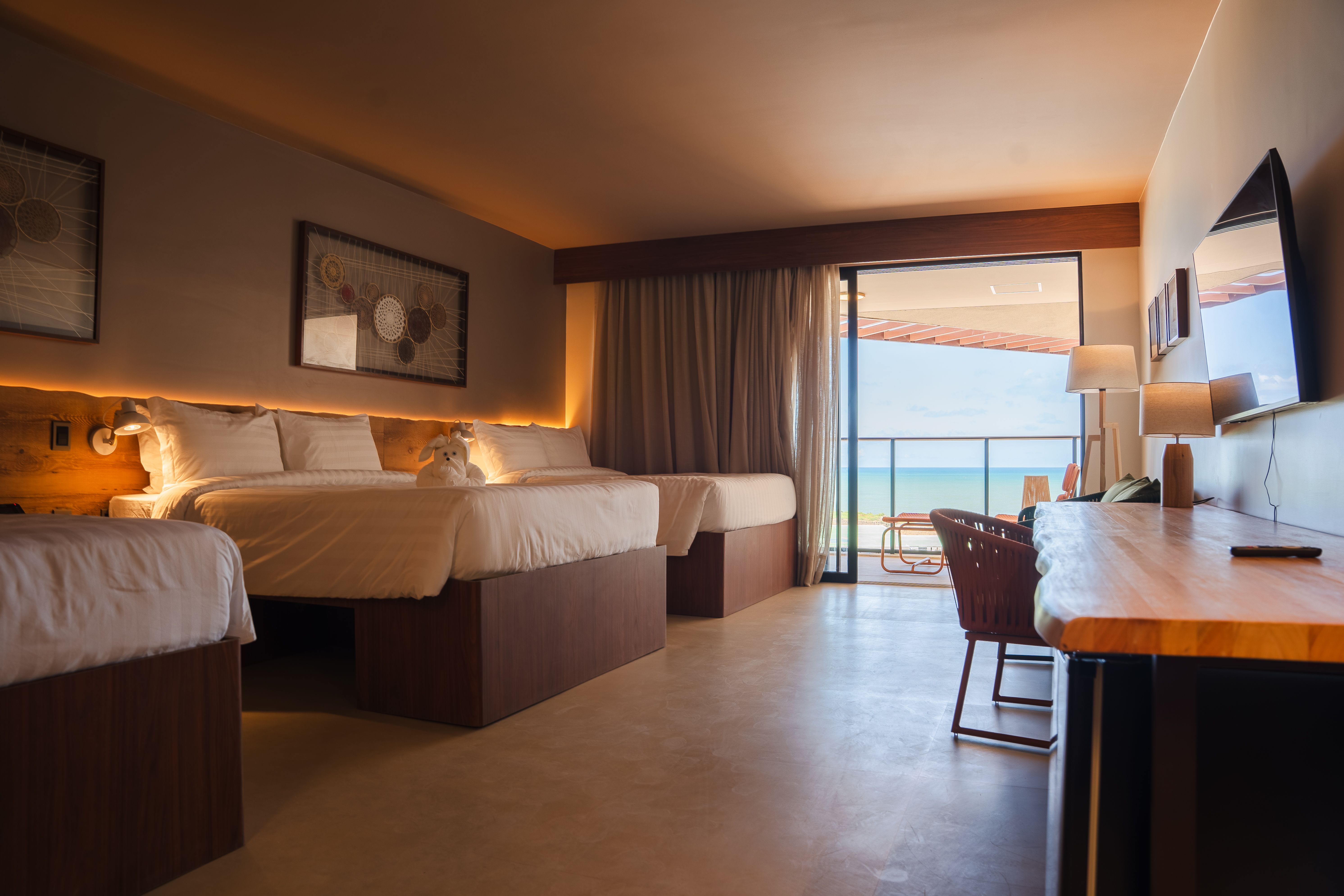 imagem quarto com vista pro mar