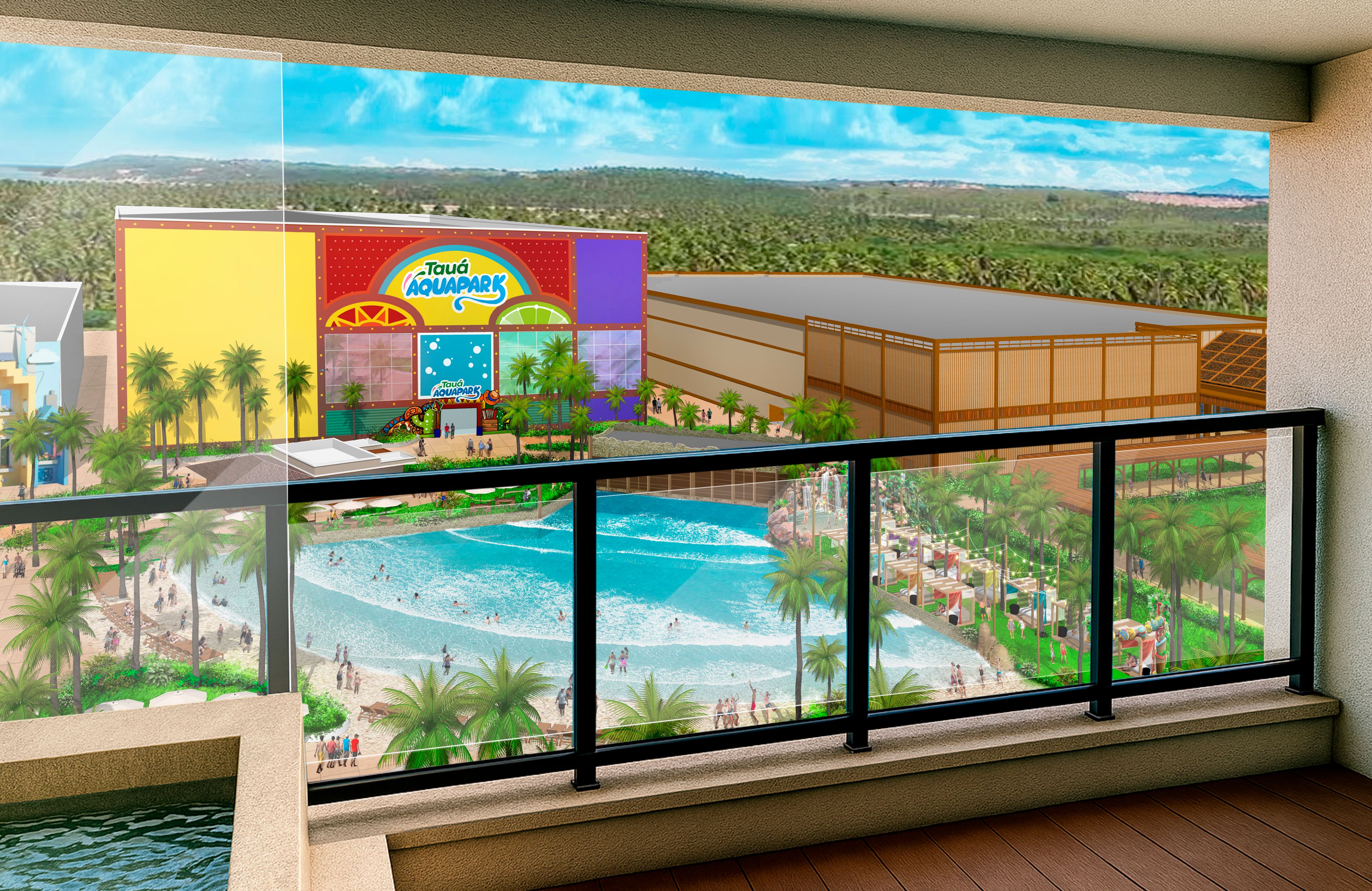 quarto com vista pra piscina JP