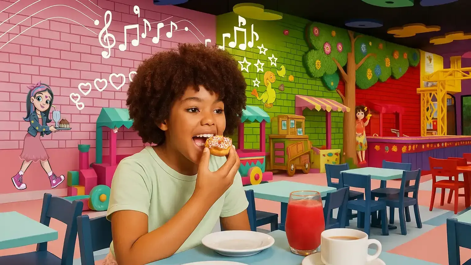 criança comendo no Restaualegre