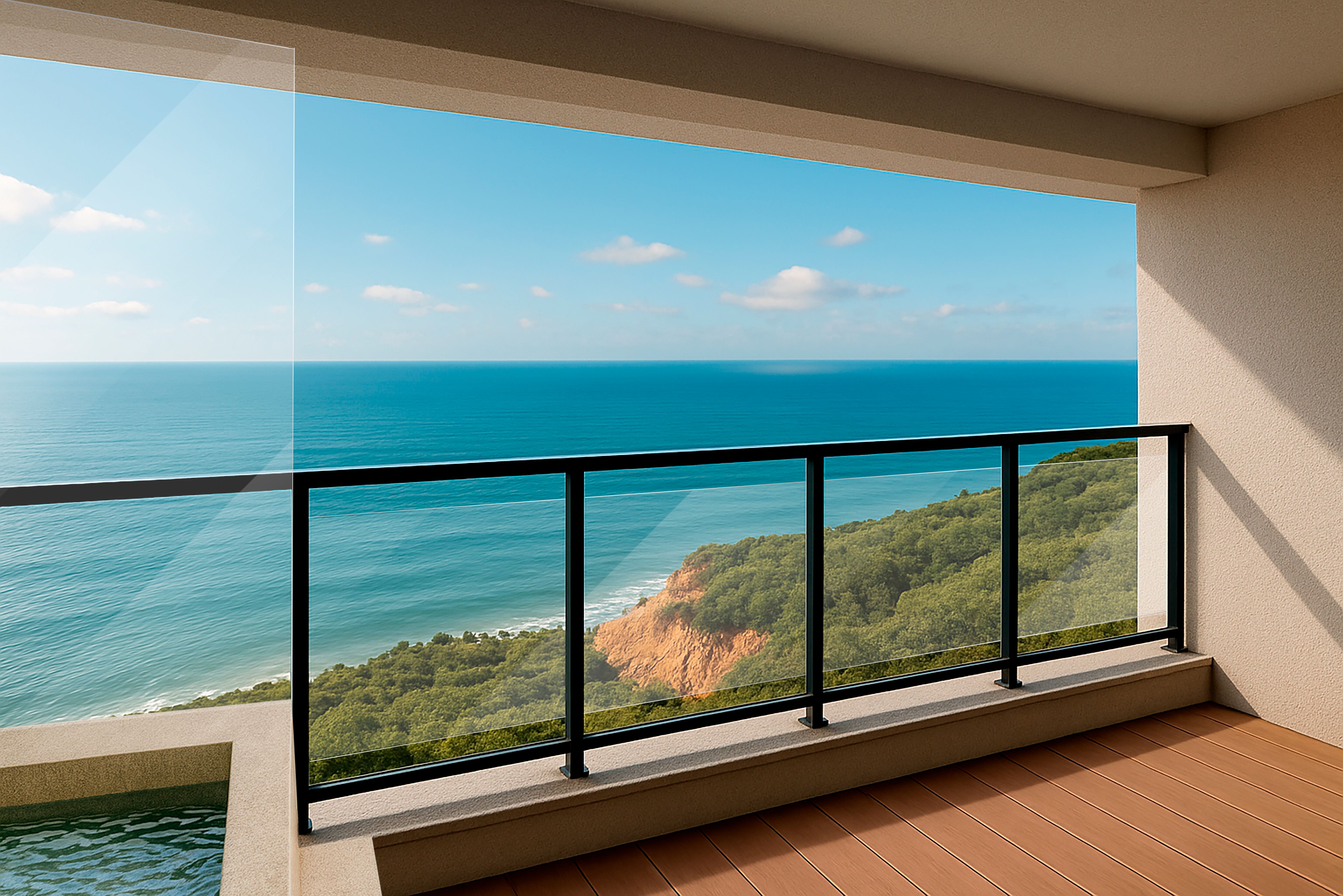 quarto com vista pro mar