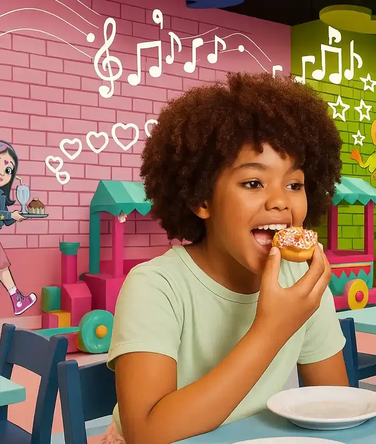 criança comendo no Restaualegre